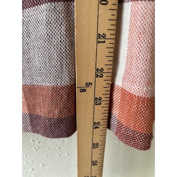 Ann Taylor Womens Checkered Sleeveless Plaid Tank Top XL Orange/Burgundy - Picture 8 of 10